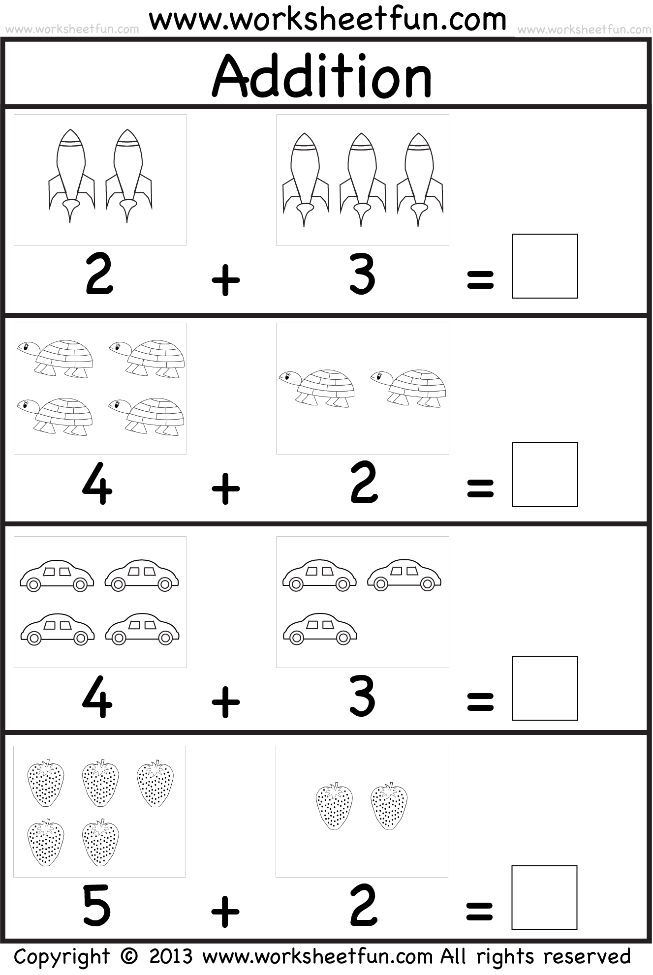 Addition For Kindergarten Worksheets WorksheetsCity