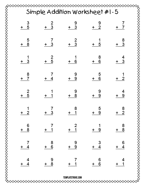 Addition Worksheets Dynamically Created Addition Worksheets 