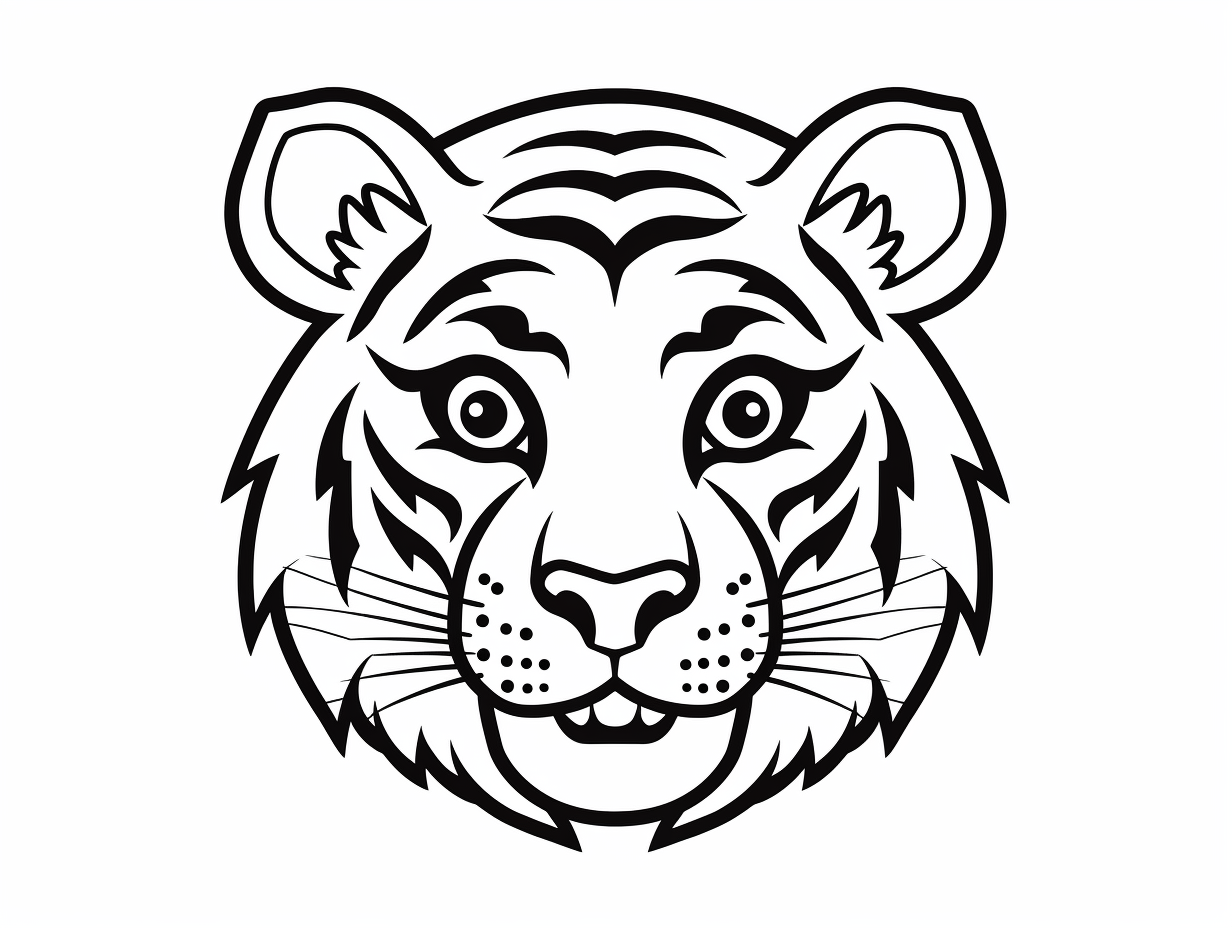 Adorable Tiger Coloring Sheet Coloring Page