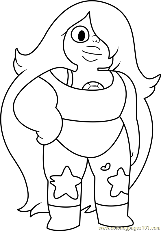 Amethyst Steven Universe Coloring Page For Kids Free Steven Universe 