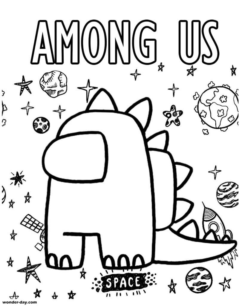 Among Us Coloring Book Coloring Pages