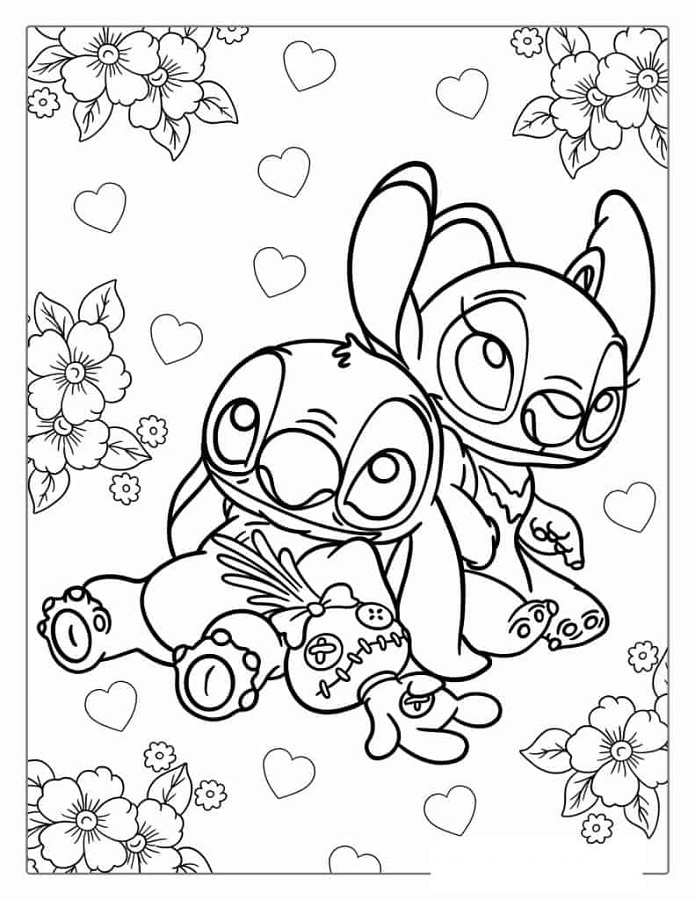 Angel Stitch Coloring Pages Coloring Book 