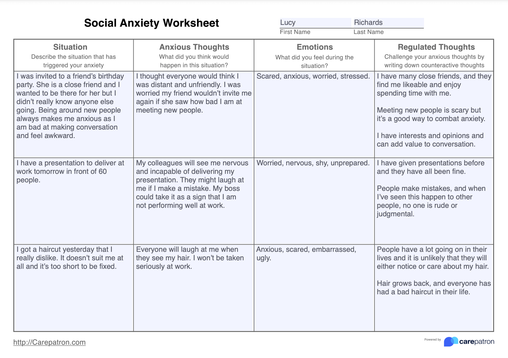 Anxiety Worksheets Printable Bundle For Kids Teens Social 