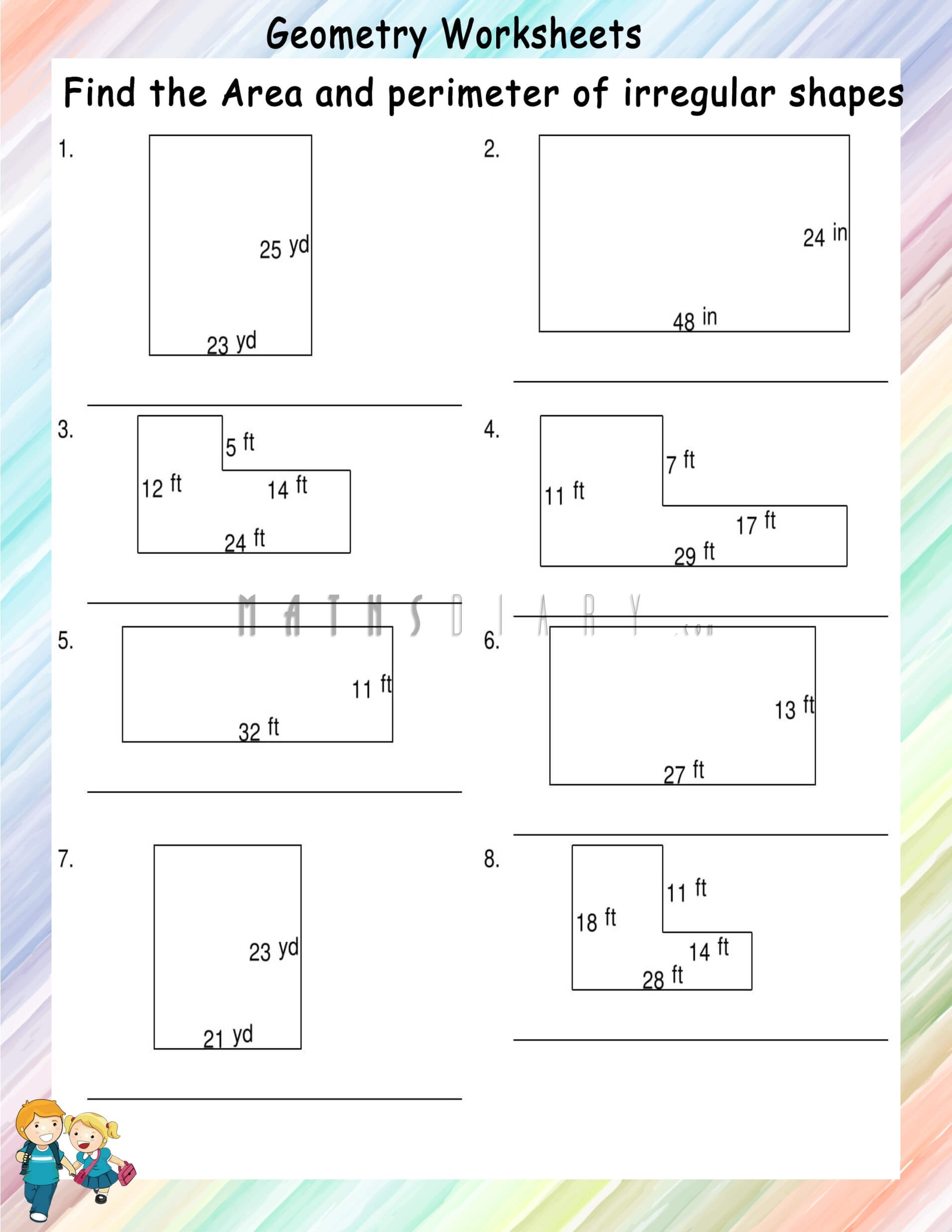 Area Worksheets Worksheets Library