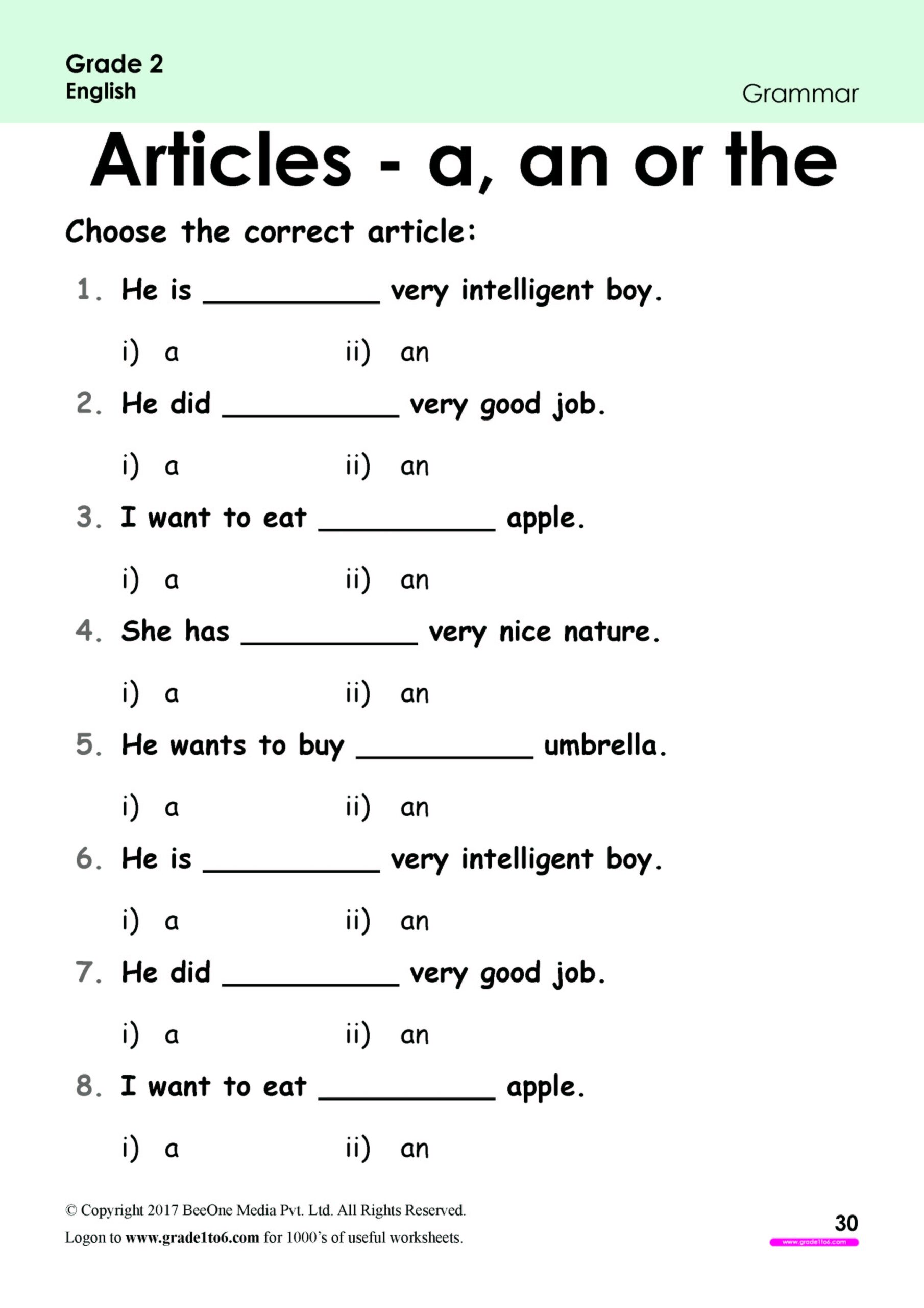 Article Worksheet Printable Word Searches