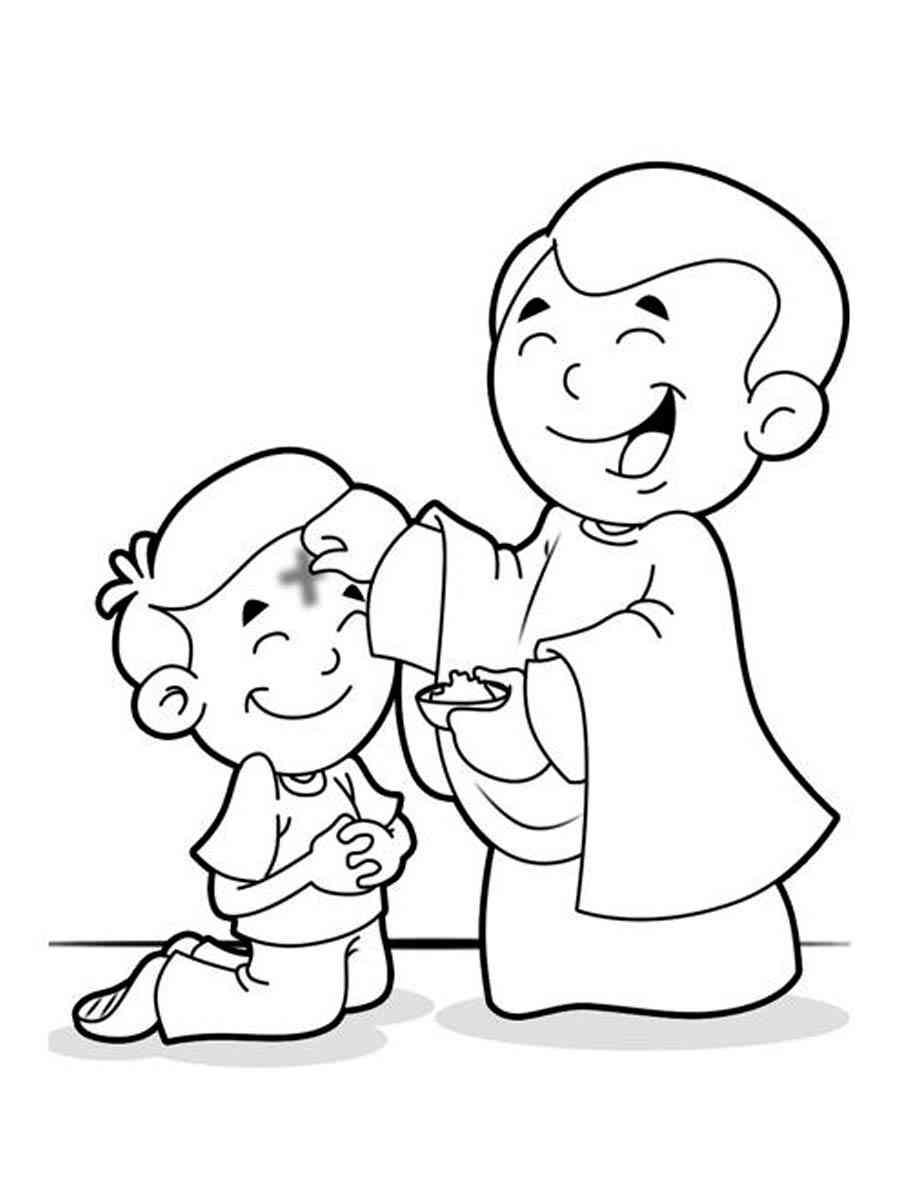 Ash Wednesday Coloring Page Free Printable