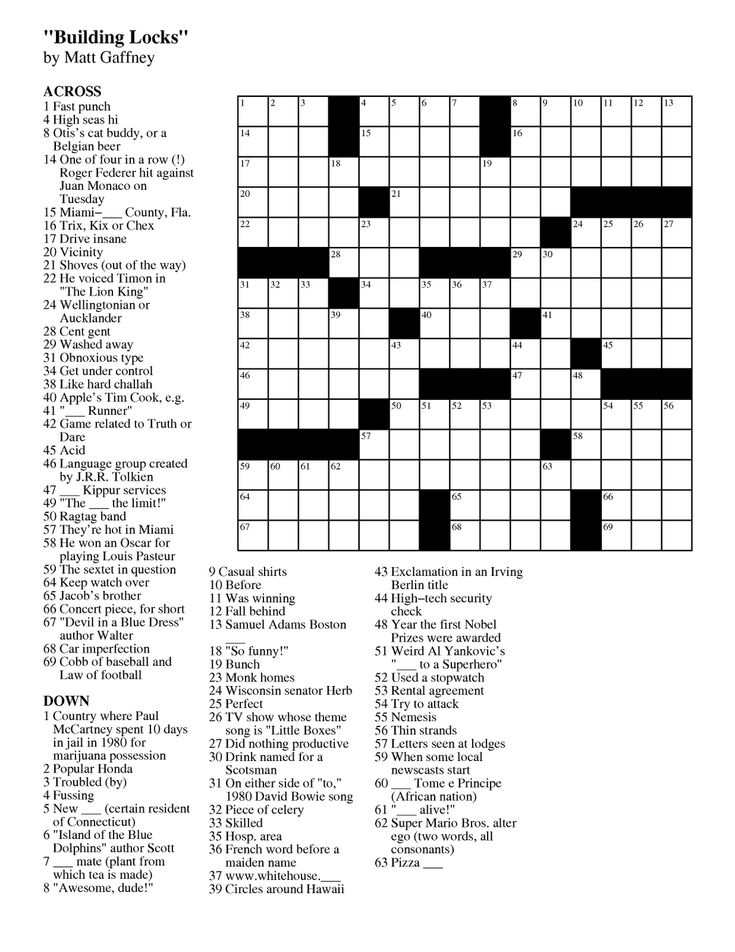 Beatles Crossword Puzzles Printable Printable Word Searches