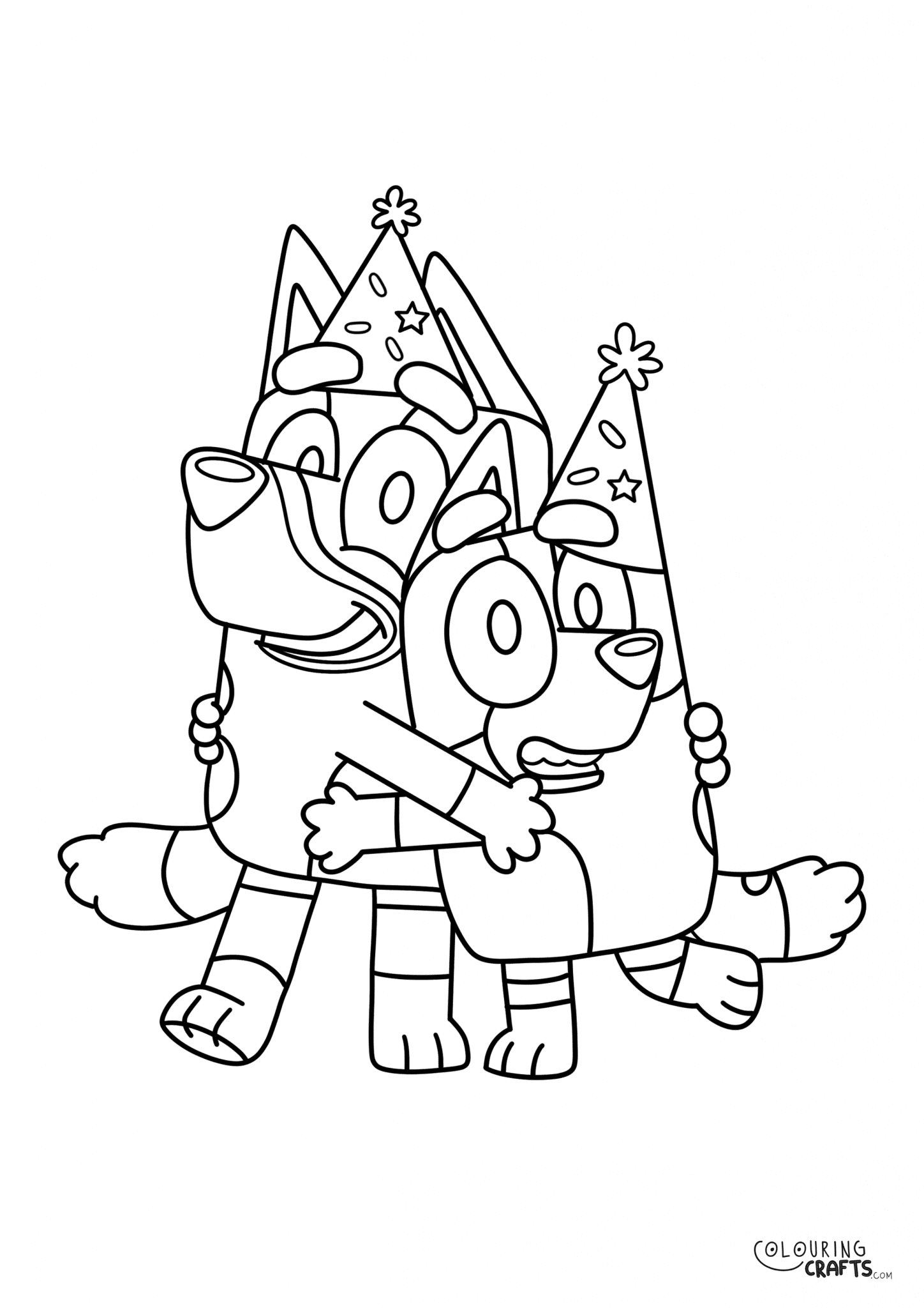 Bluey Bingo Colouring Page Colouring Crafts
