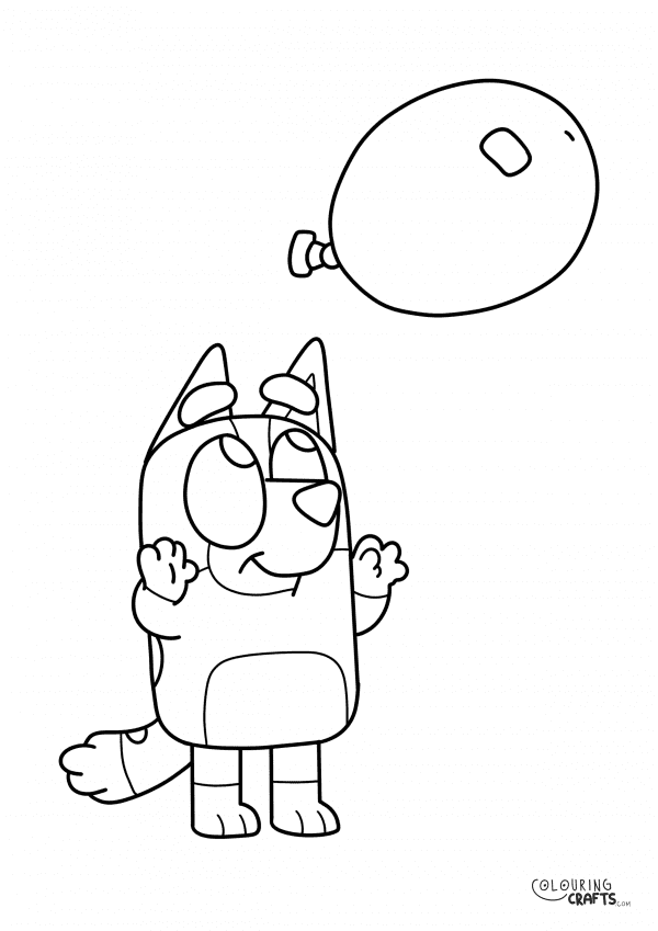 Bluey Bingo Colouring Page Colouring Crafts