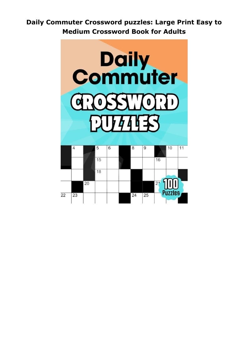 BOOK PDF Daily Commuter Crossword Puzzles Large Chazseyile 