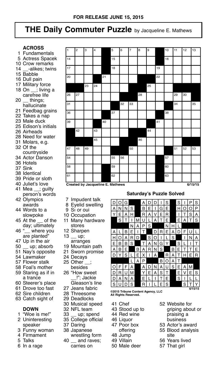 Boston Globe Crossword Puzzle Printable Printable Crossword Puzzles