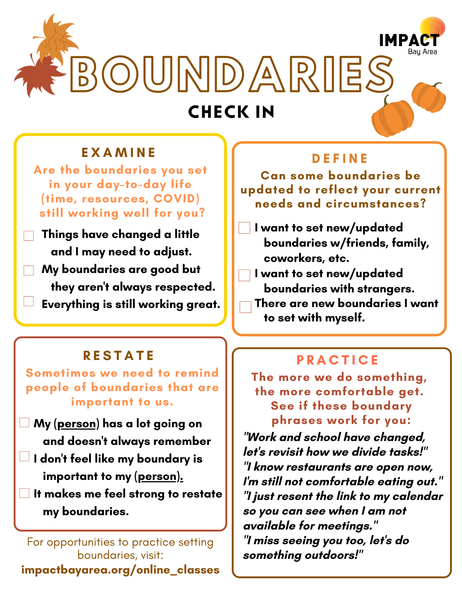 Boundaries Check In Worksheet IMPACT Bay Area Worksheets Library