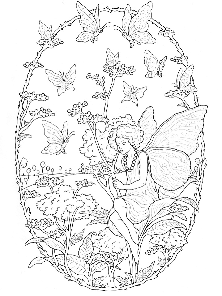 Butterflies Fairy Coloring Page Free Printable Coloring Pages For Kids