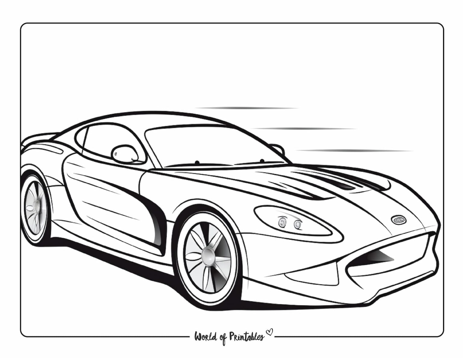 Car Coloring Pages World Of Printables