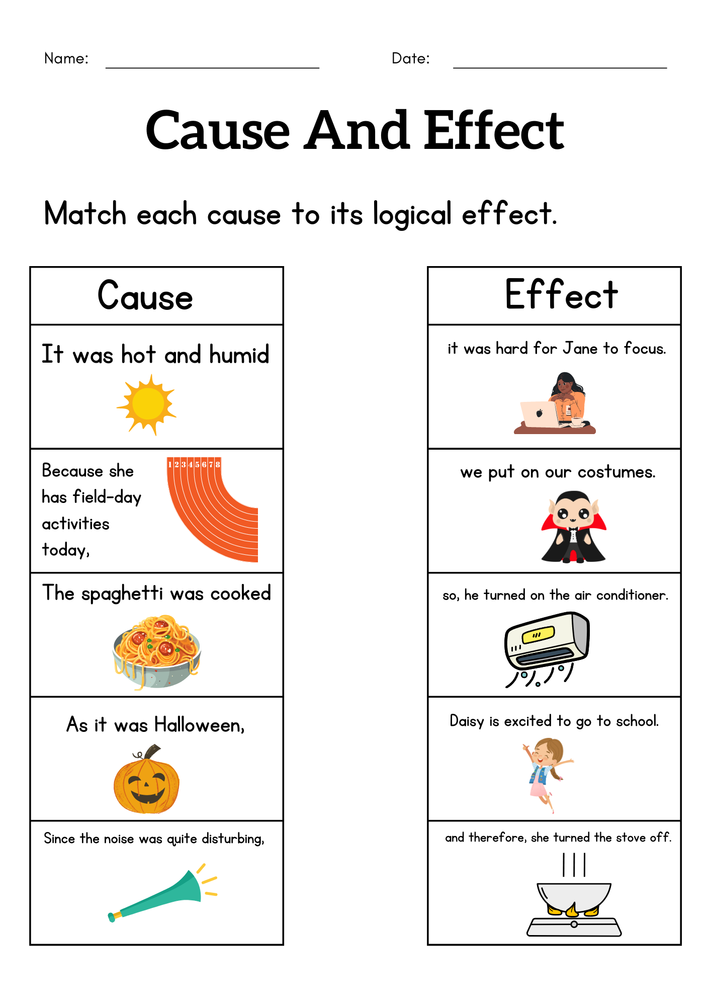 Cause And Effect Preschool Worksheets Kindergarten Worksheets