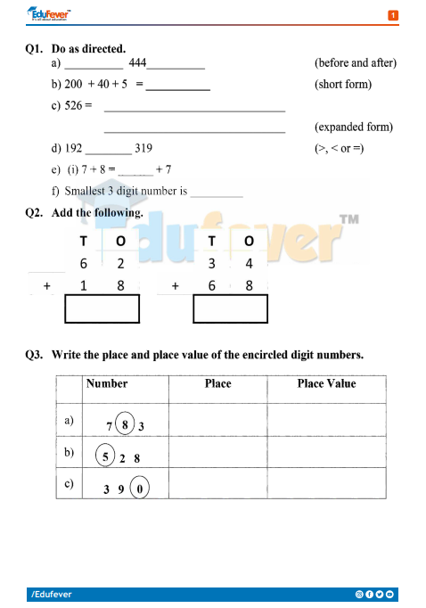 CBSE Class 4 Maths Class Test Worksheets In PDF Worksheets Library