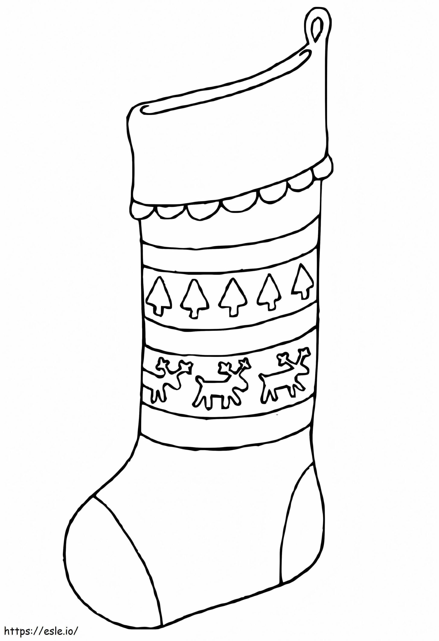 Christmas Stocking 18 Coloring Page