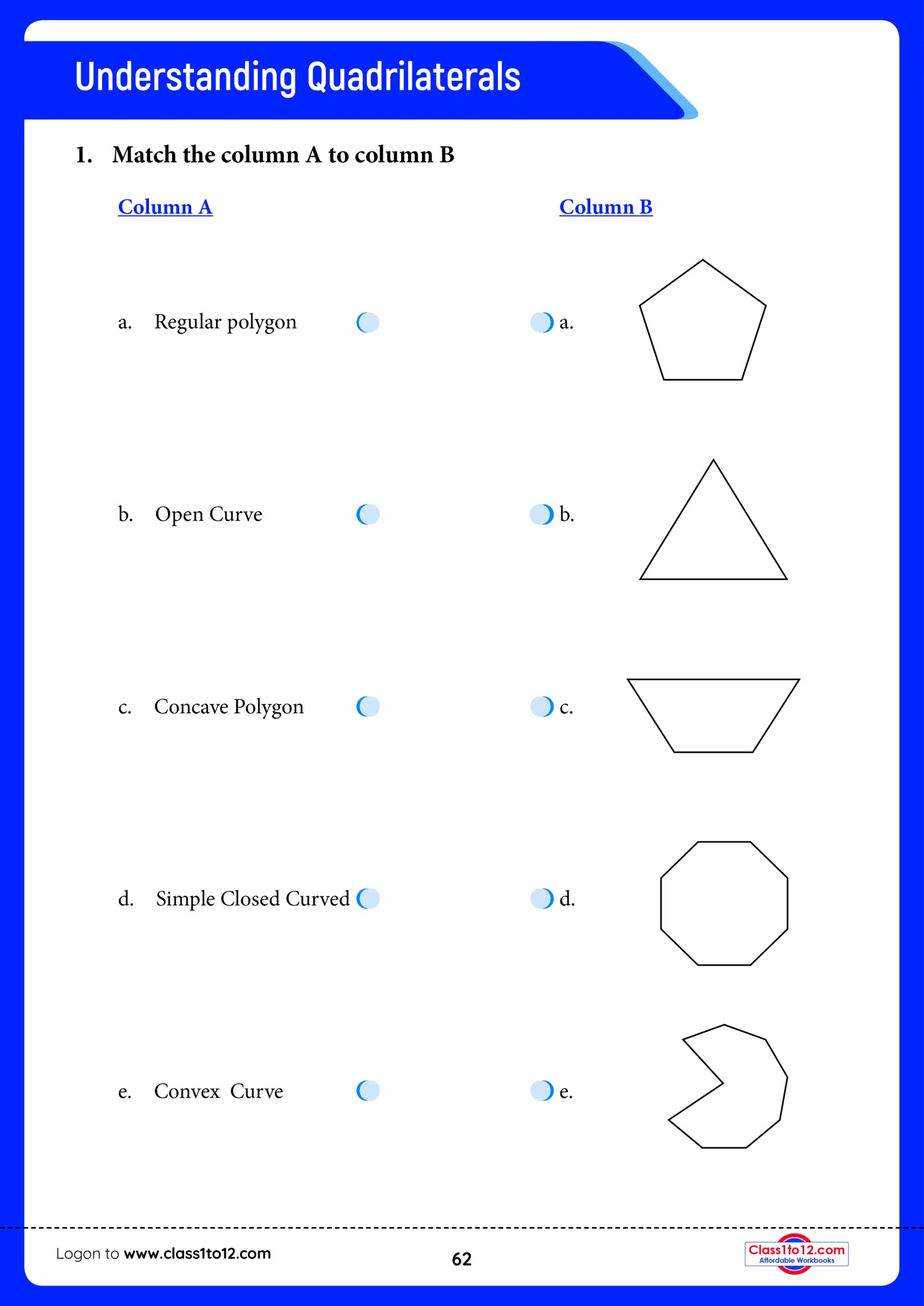 Class 8 Understanding Quadrilaterals Chapter 3 Worksheet Class1to12