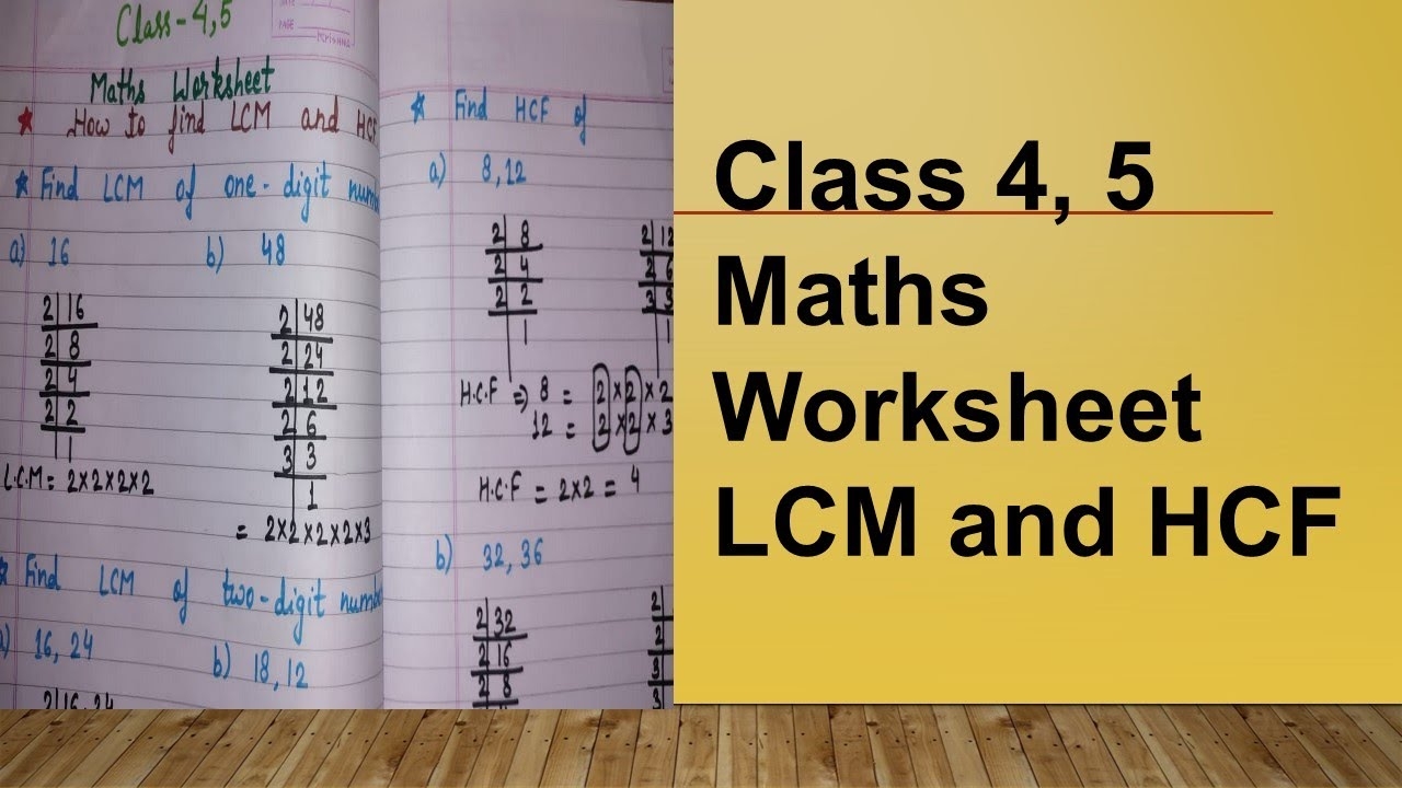Class Maths Worksheet Topic HCF And LCM Worksheet Maths For 42 OFF