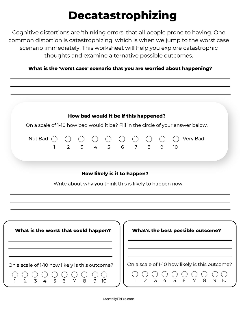 Cognitive Worksheets Cognitive Behavioral Therapy Wor Vrogue co