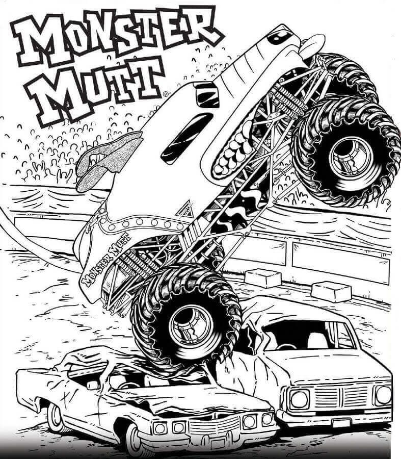 Collection Of Monster Jam Coloring Pages Free Printable