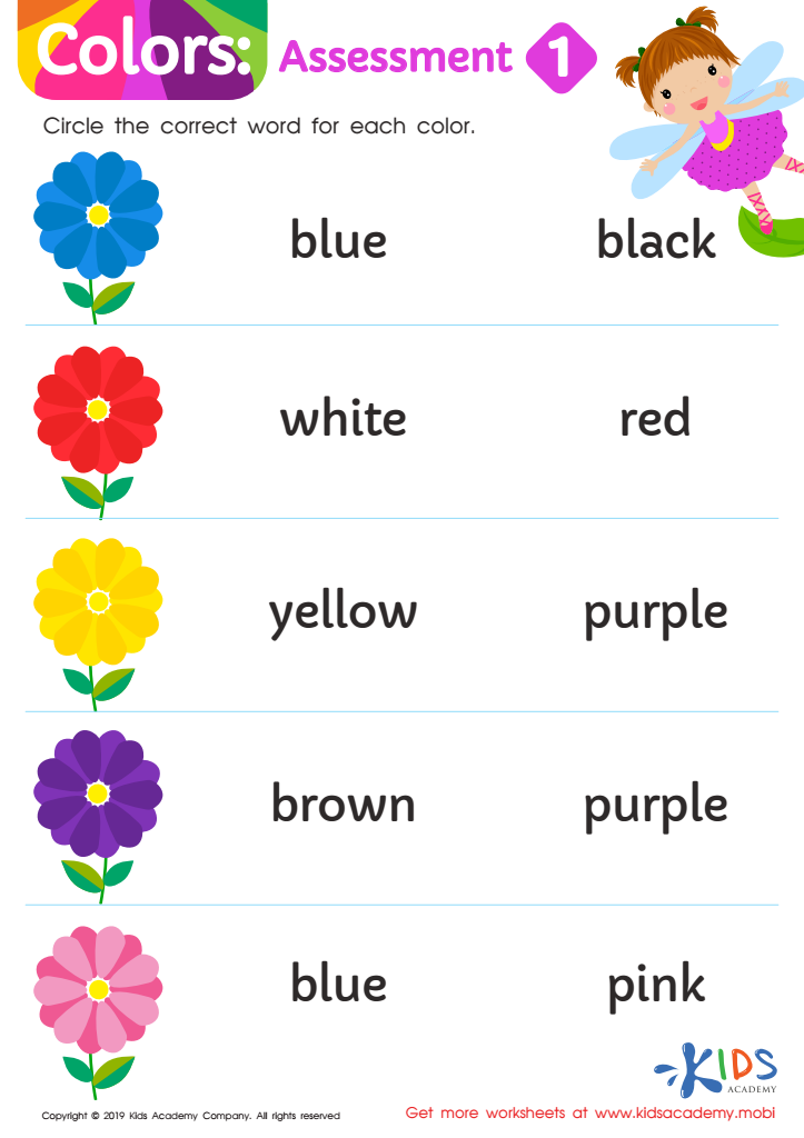 Color Recognition Worksheets For Kindergarten Worksheets For Kindergarten