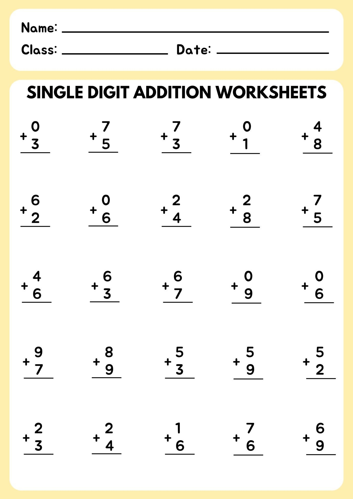 Coloring Math Addition Worksheets