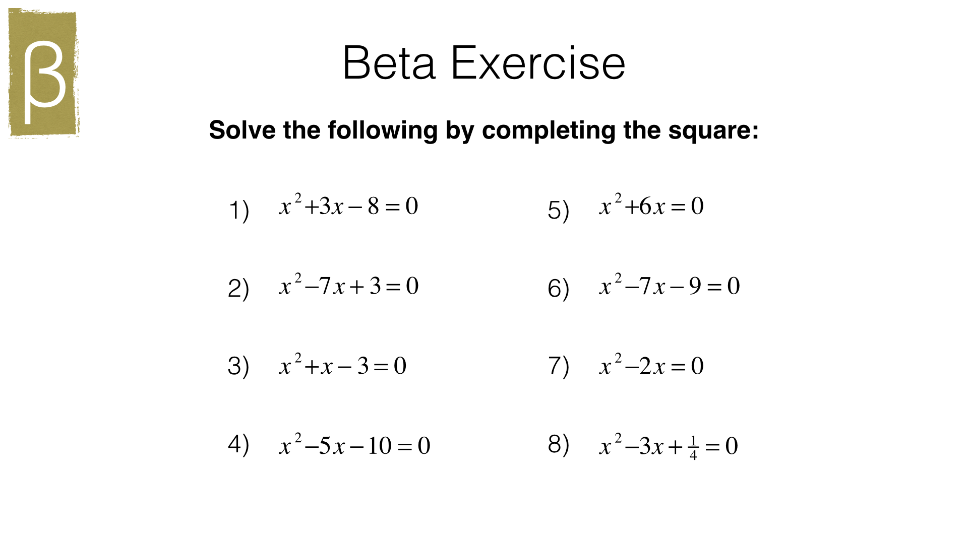Completing The Square Worksheet Wordworksheet
