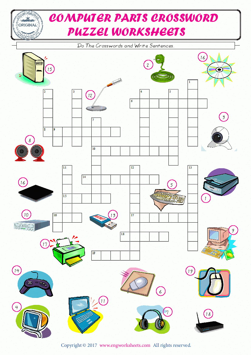 Computer Components Basic Crossword Puzzle Answer Key Crossw