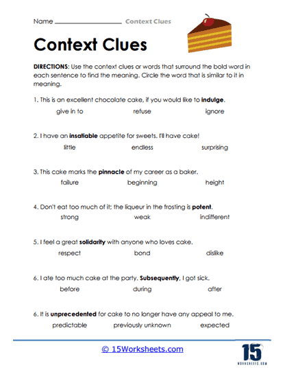 Context Clues Worksheets Games Activities Examples Lesson 