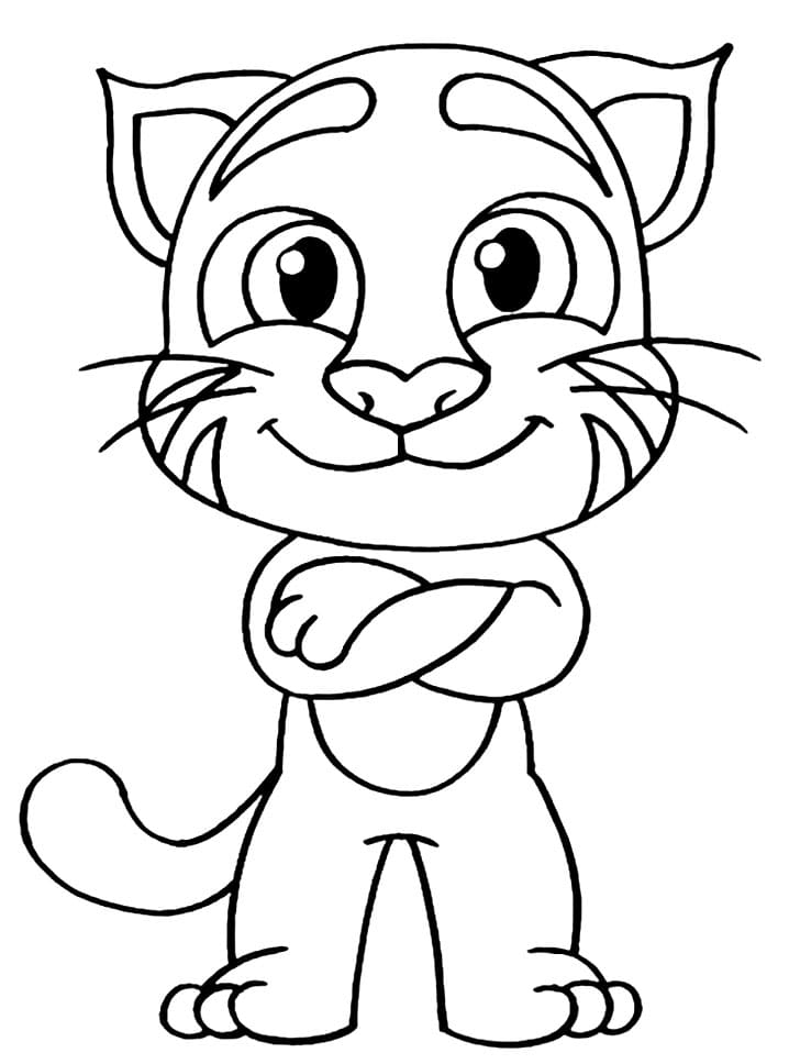 Cool Talking Tom Coloring Page Free Printable Coloring Pages For Kids
