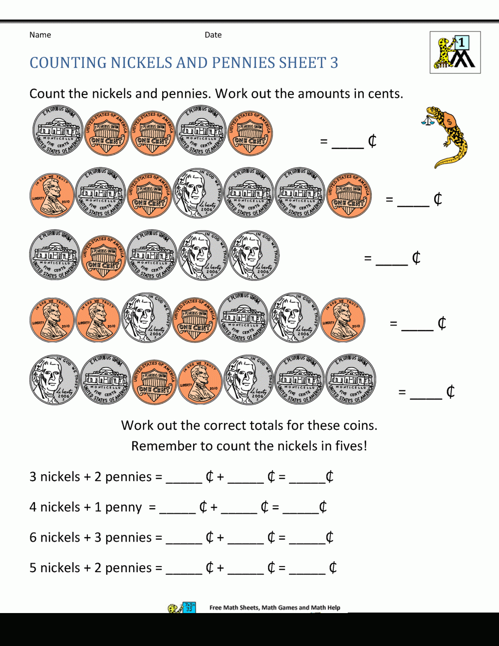Counting Money Worksheets 1st Grade CountingWorksheets