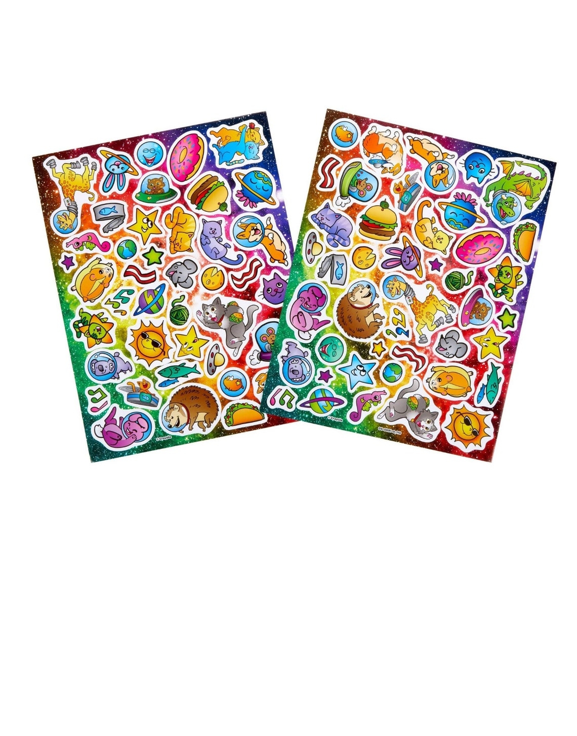 Crayola Coloring Pack Cosmic Cats With 30 Pages 5 Markers 2 Etsy