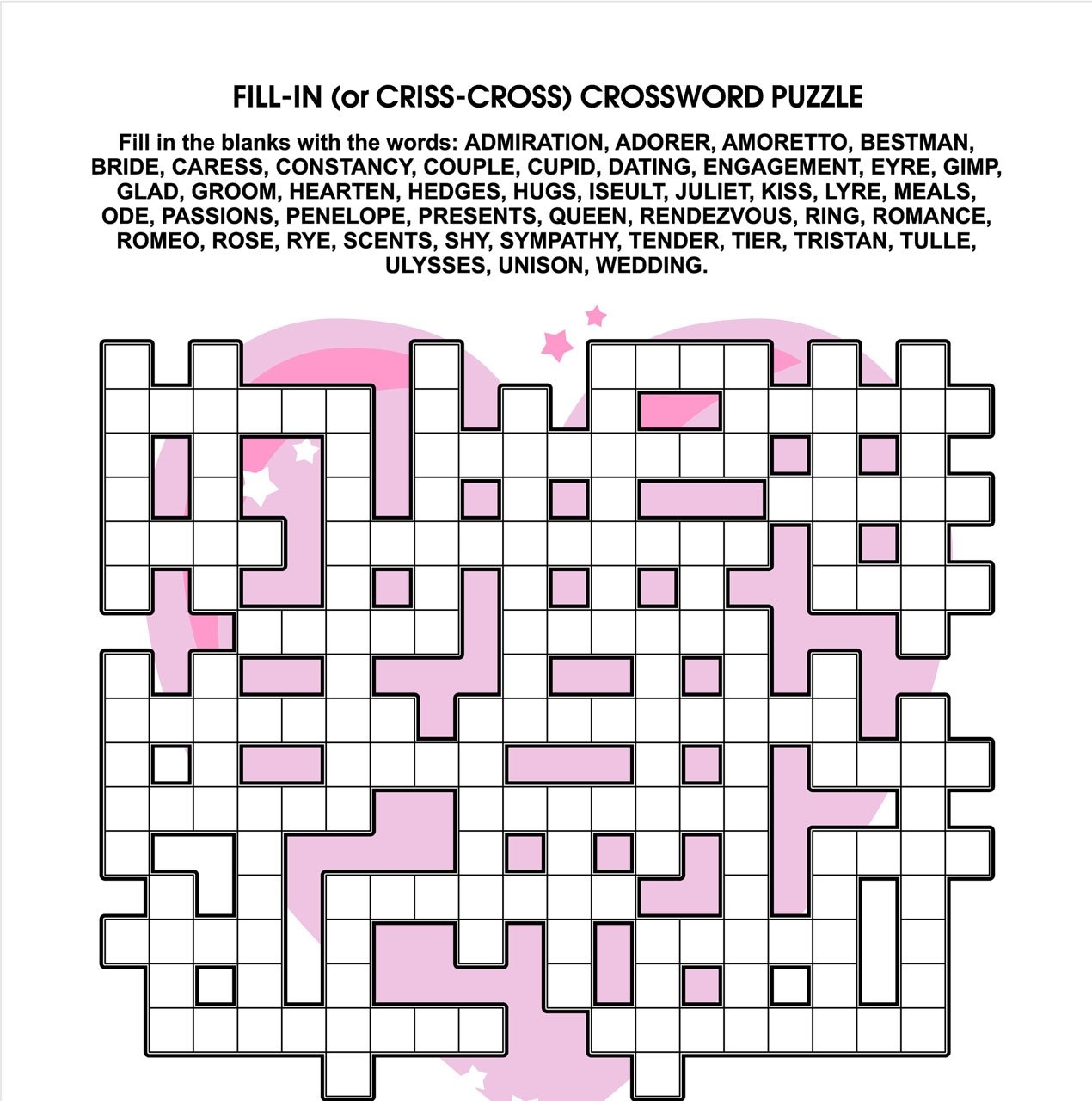 Criss Cross Puzzle Printable Printable Word Searches