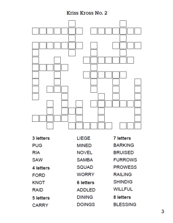 Criss Cross Puzzles Bilscreen