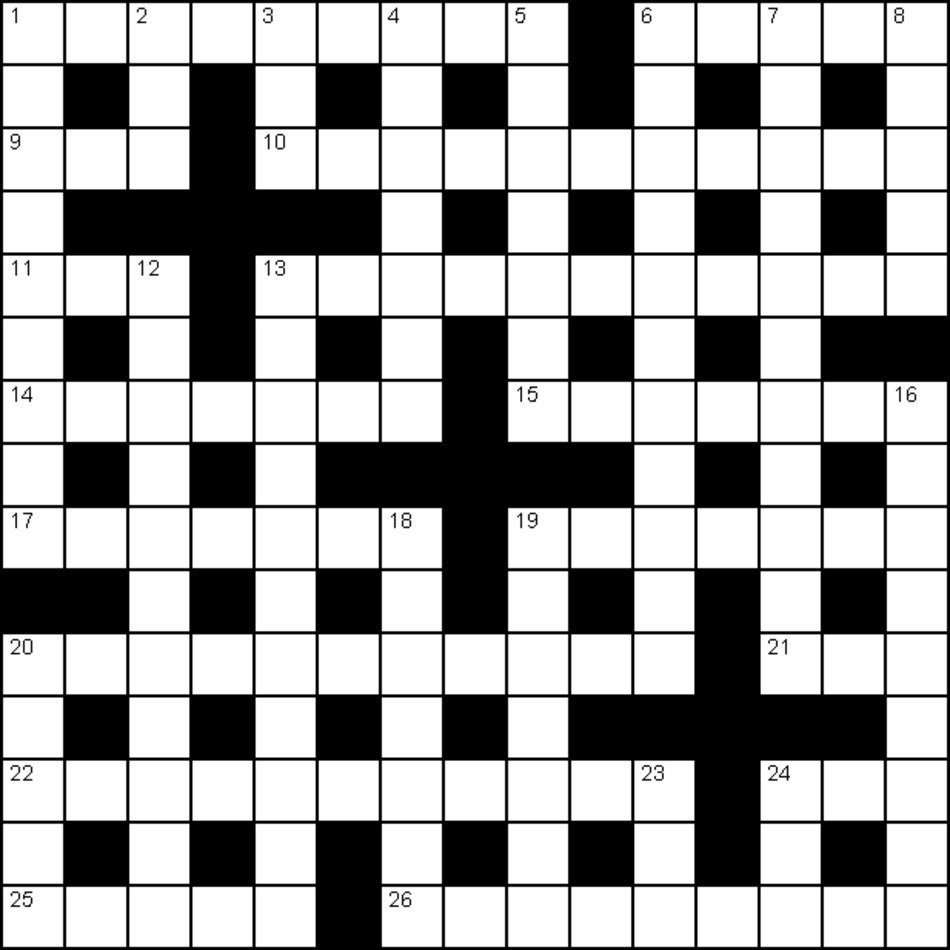 Crossword Puzzle Blank Grid Templates Free Image Download