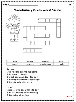Crossword Puzzles For Second Grade