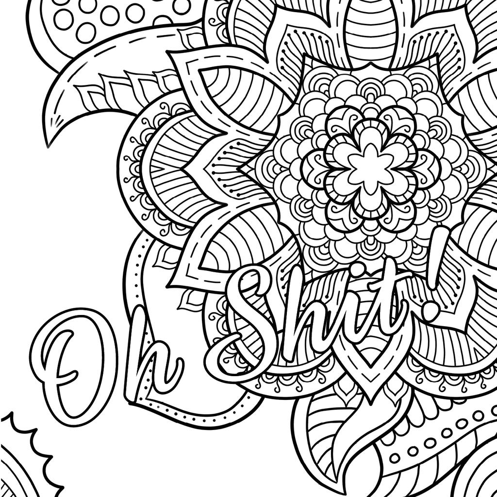 Cuss Word Coloring Pages Oh Shit Free Printable Coloring Pages