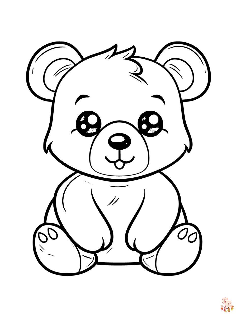 Cute And Free Teddy Bear Coloring Pages For Kids GBcoloring