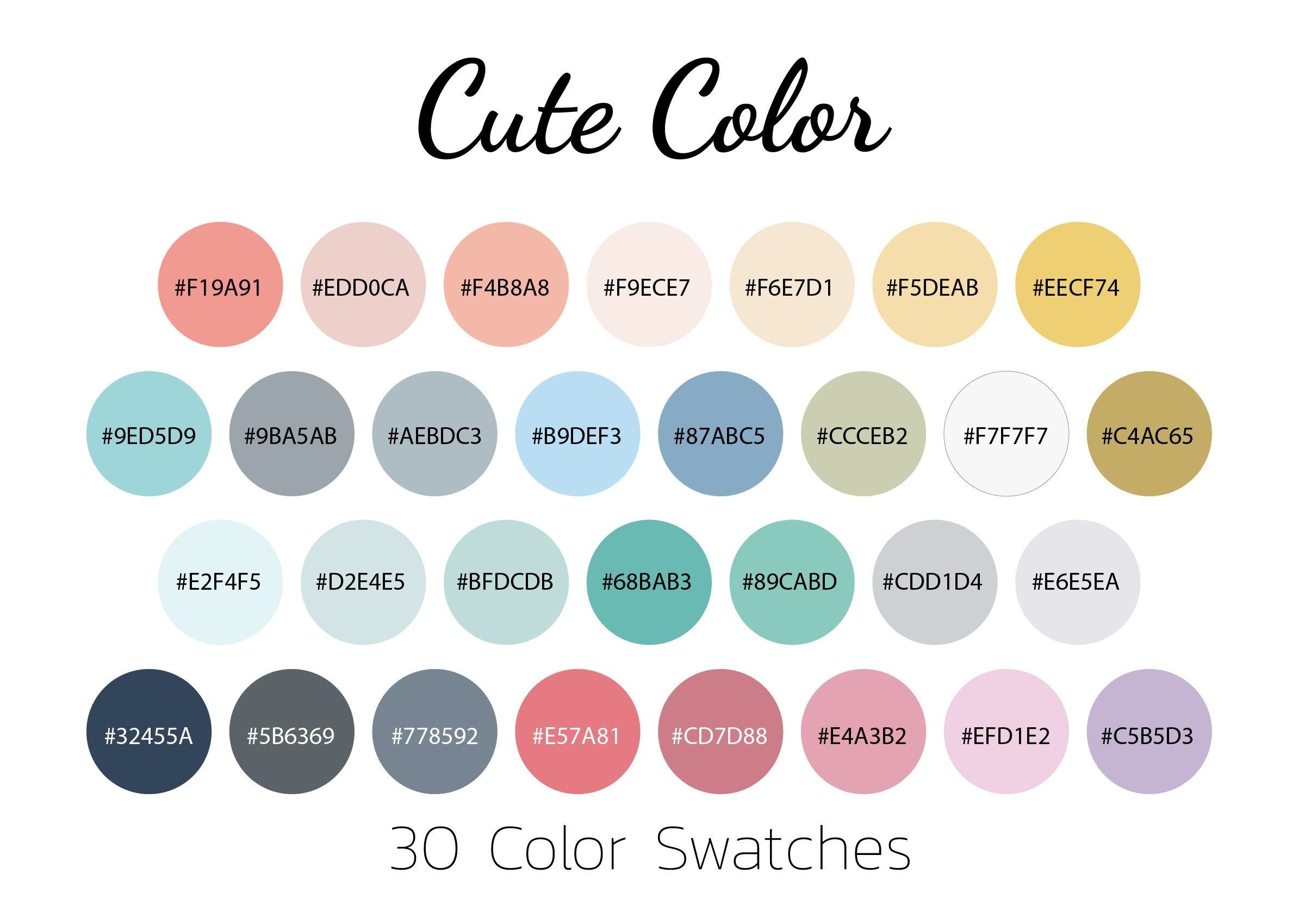 Cute Color Color Swatches Color Palette Ipad Artofit