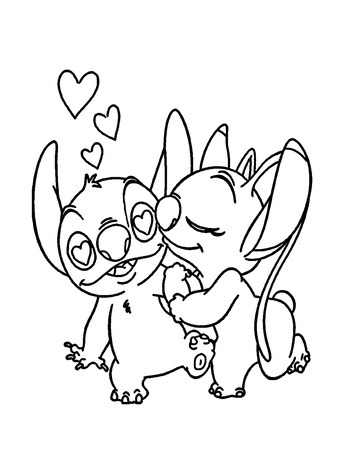 Cute Stitch Coloring Pages Coloring Pages Free Printable Coloring Pages