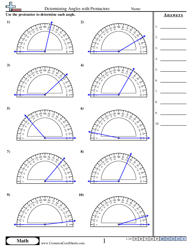 Determining Angles With Protractors Worksheet Download Worksheets Library