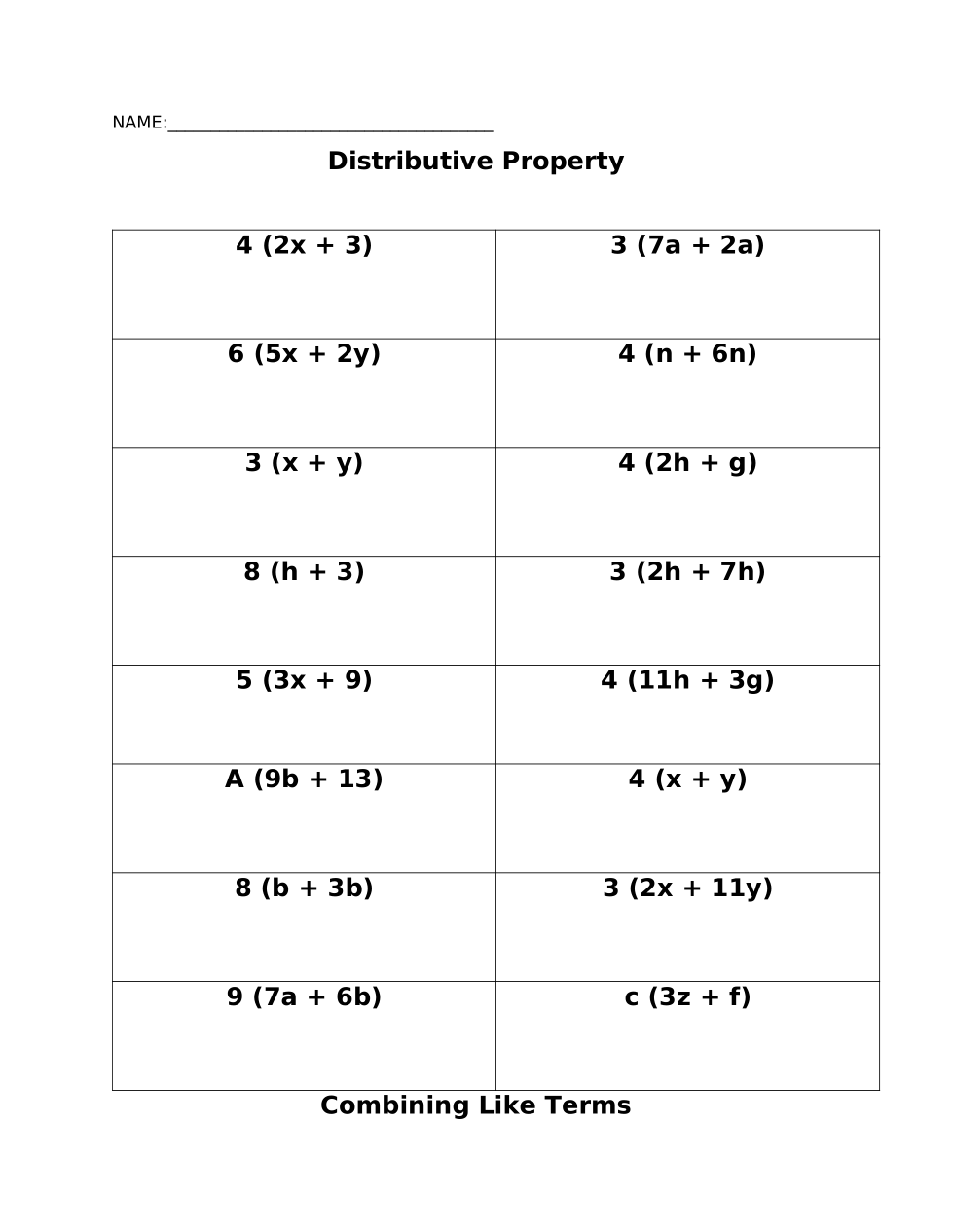 Distributive Property Worksheet Top Teacher Worksheets Library