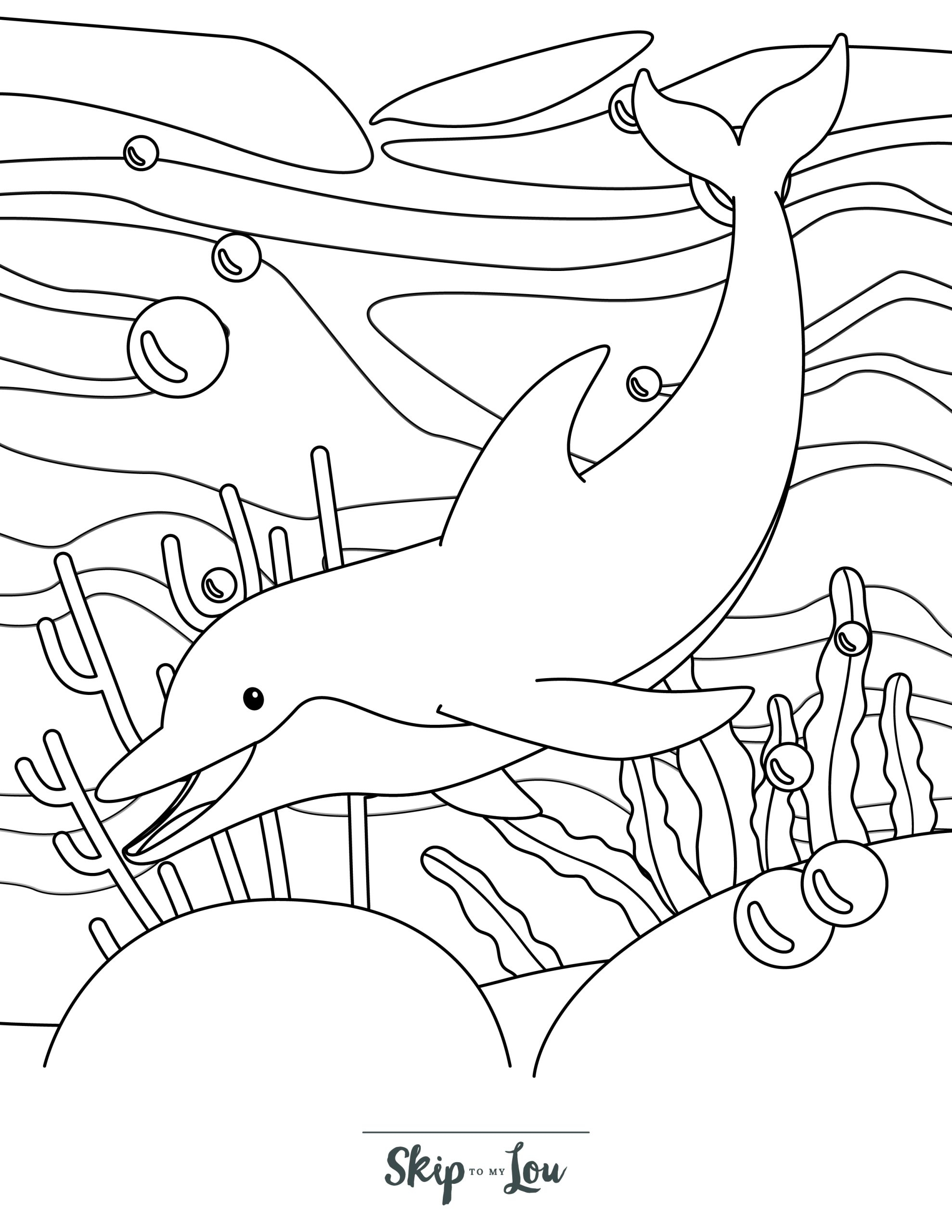 Dolphin Coloring Pages Free Printables Skip To My Lou