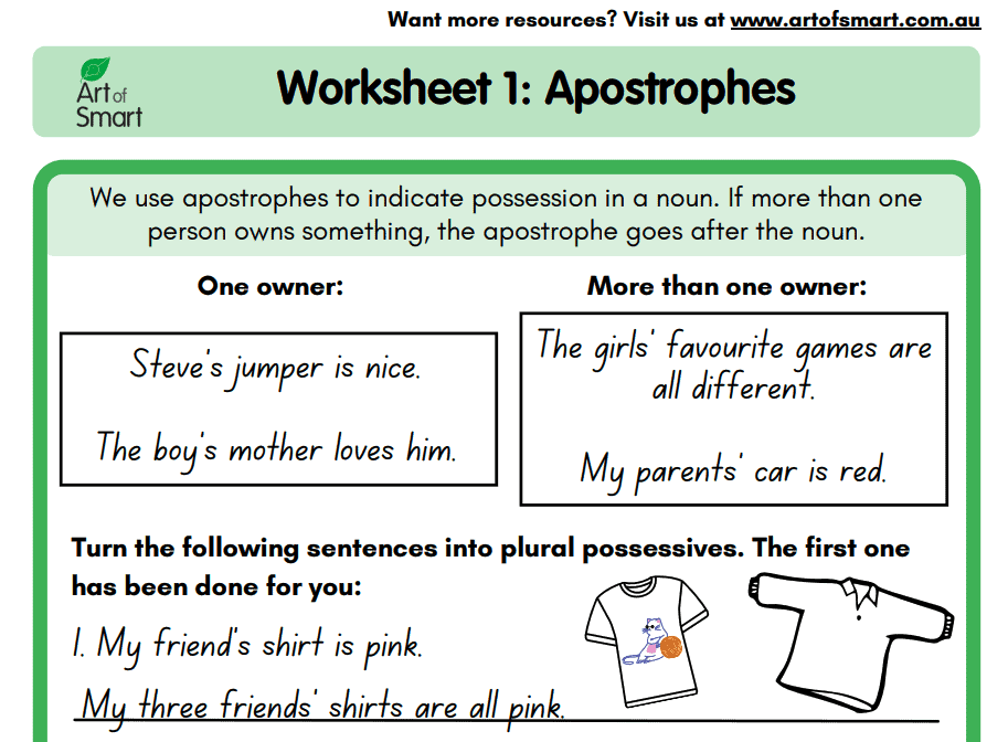  Download Printable Year 4 Punctuation Worksheets