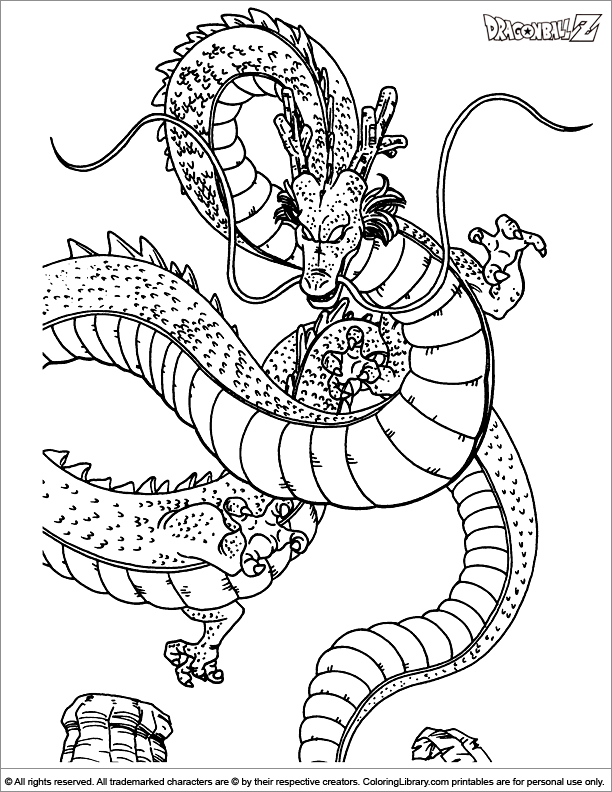 Dragon Ball Z Coloring Book Page For Kids Coloring Library