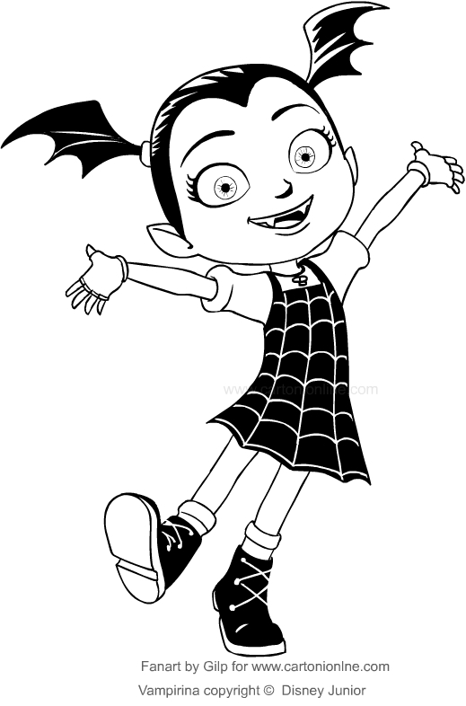 Drawing Vampirina Coloring Page