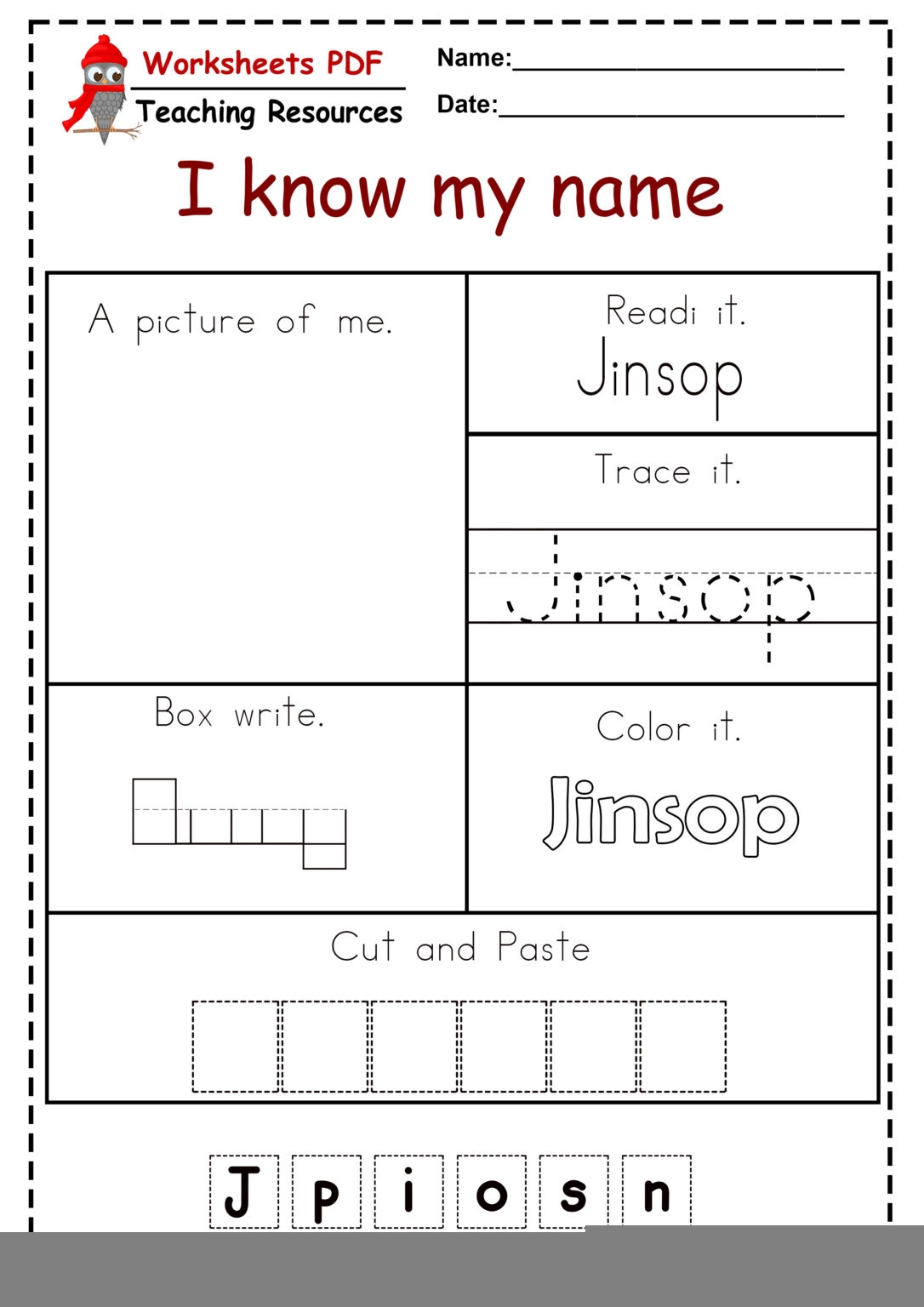 Edible Name Tracing Worksheets Name Tracing Worksheets
