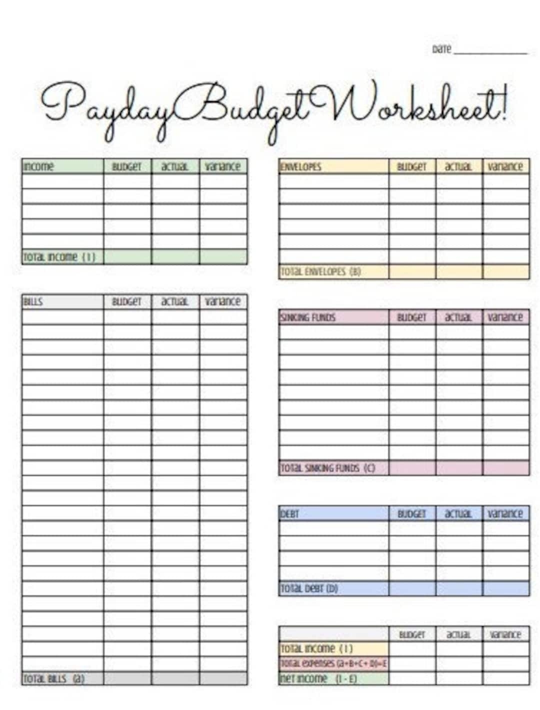 Effective Budget Worksheets For Financial Planning Your Company Name 