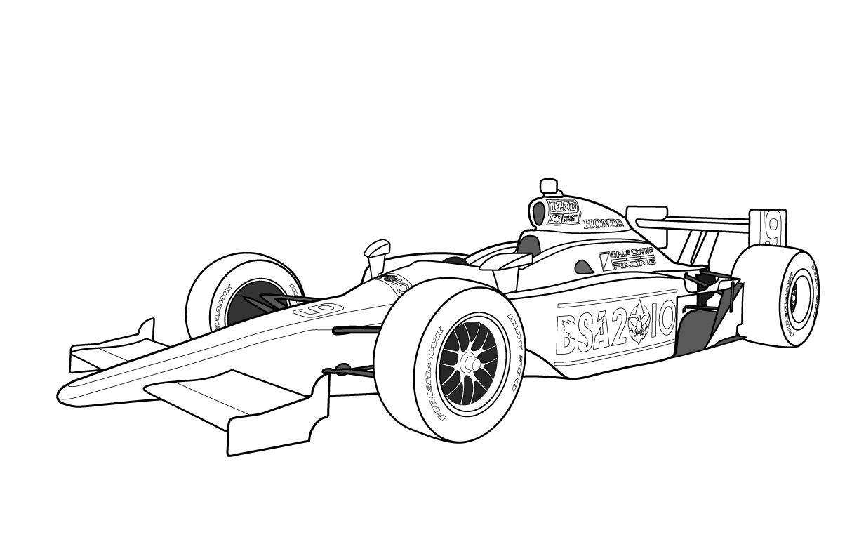 Effortfulg Race Car Printable Coloring Pages